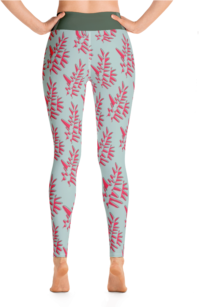 Green Palmera Yoga Leggings - Yoga Pants (1000x1000), Png Download