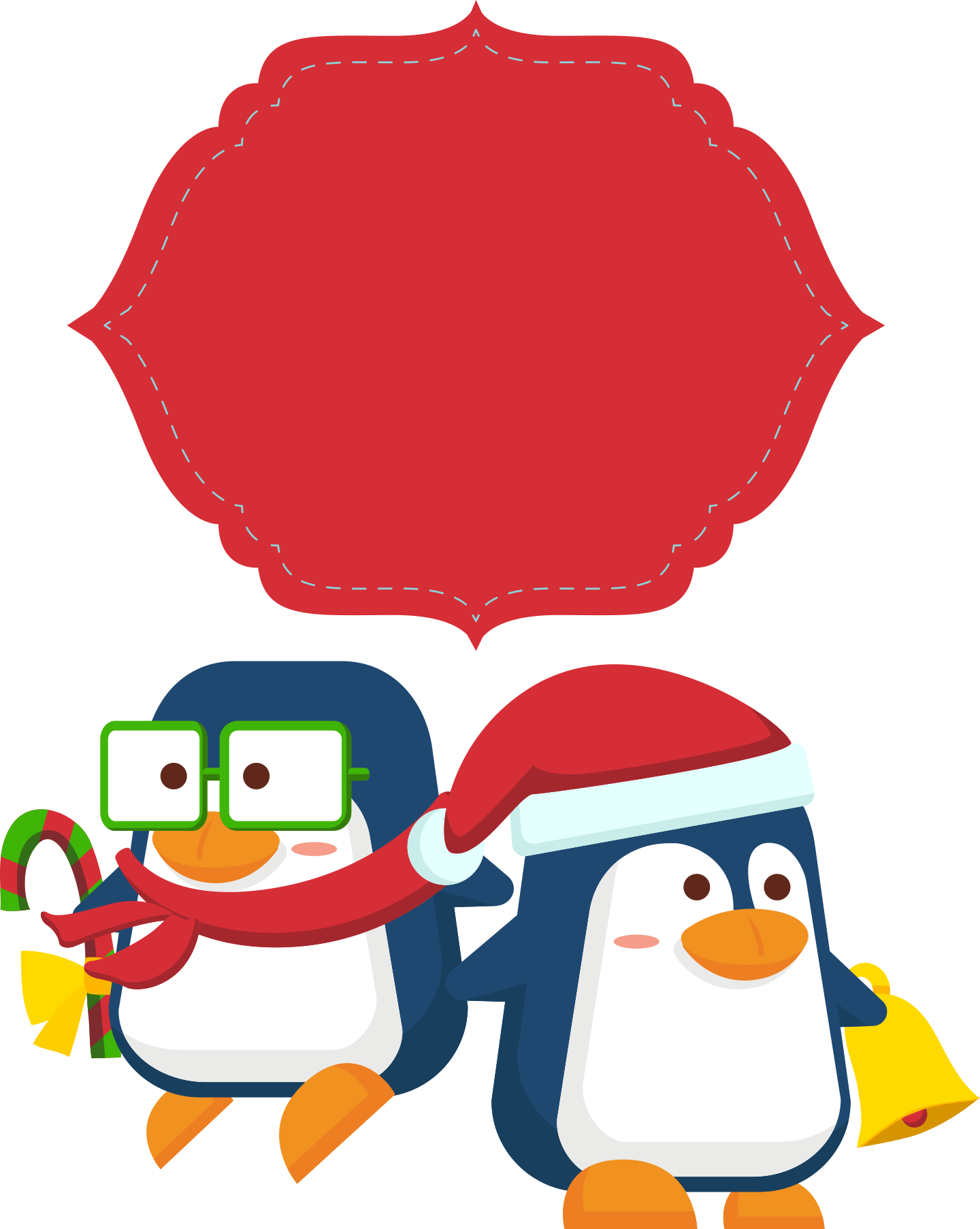 Christmas Penguin Png - Snow Christmas Cartoon Background (1440x1806), Png Download