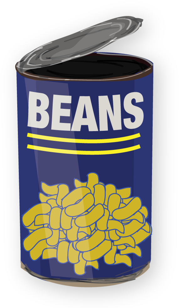 Metal Can Beans Z 500 - Water Bottle (963x996), Png Download