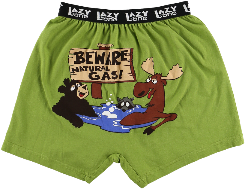 Beware Of Natural Gas - Lazy Ones Boxers (863x1050), Png Download