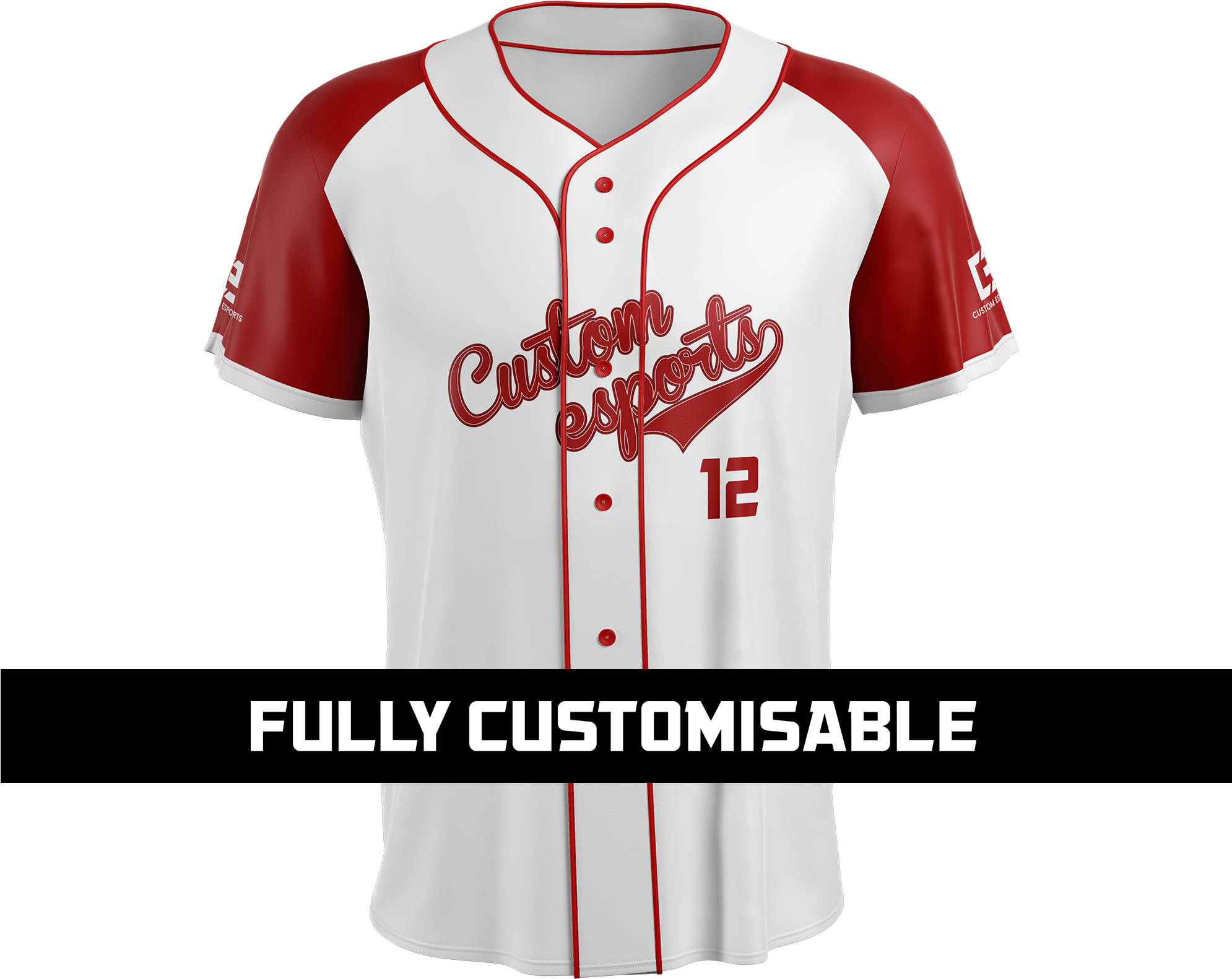 Custom Short Sleeve Baseball Jersey - E Sports Shirt Design (2000x2000), Png Download