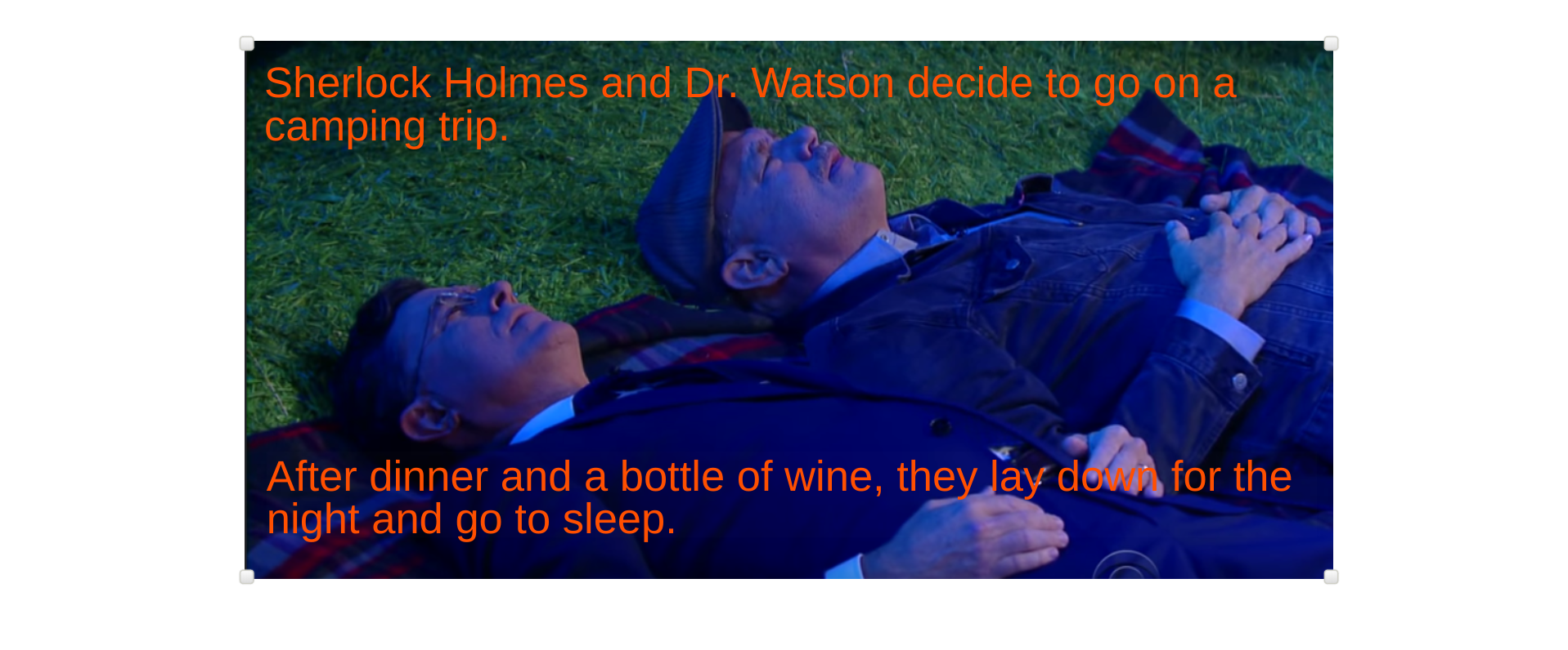Sherlock Holmes And Dr Watson Go Camping - Sleep (1917x796), Png Download