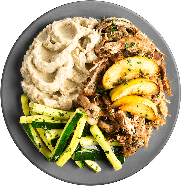 Apple Braised Pork With Cauliflower Mash - Fried Egg (800x800), Png Download
