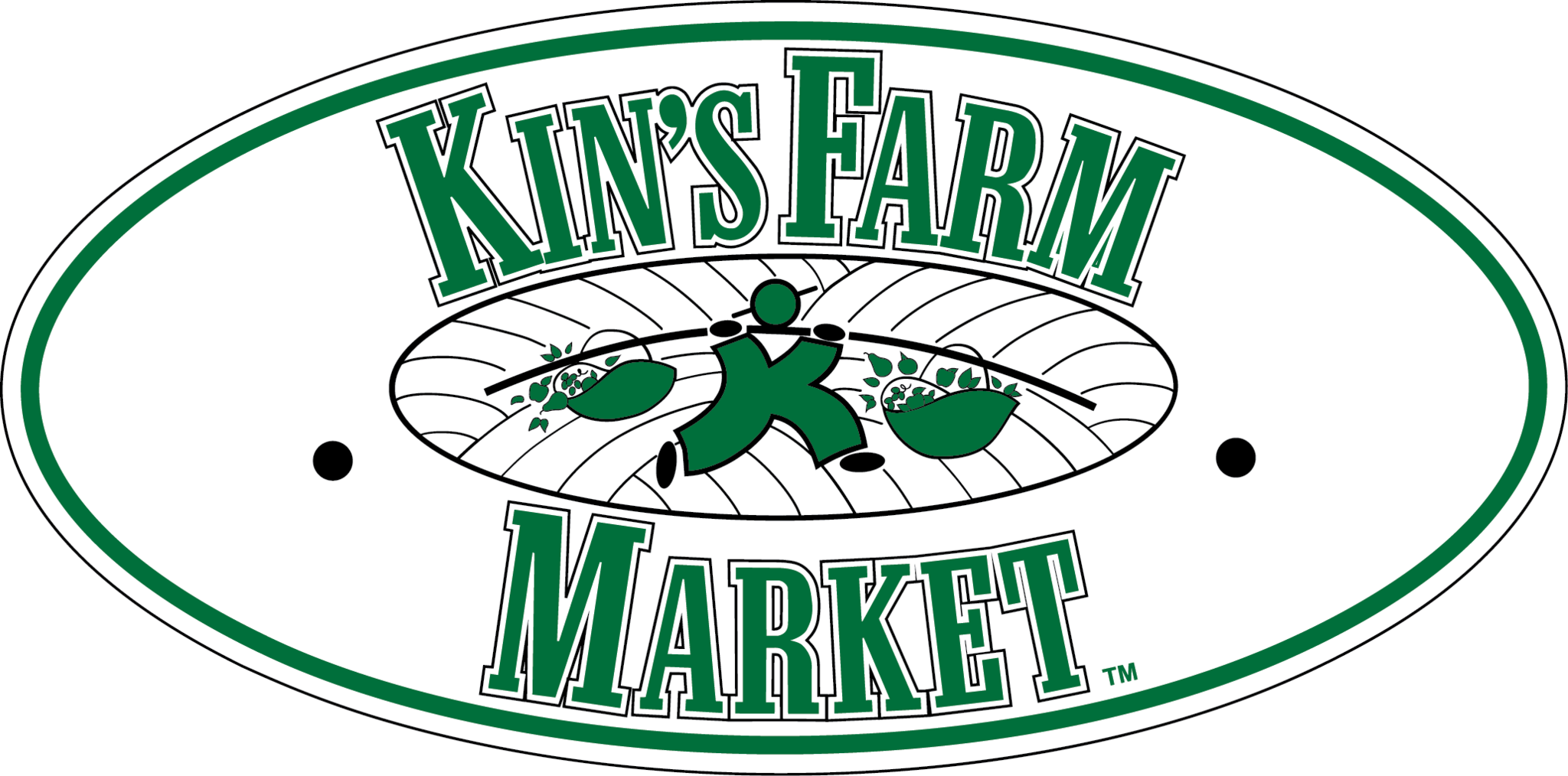 Clip Art Freeuse Download Farming Clipart Farmers Market - Kin's Farm Market Logo (2048x1014), Png Download