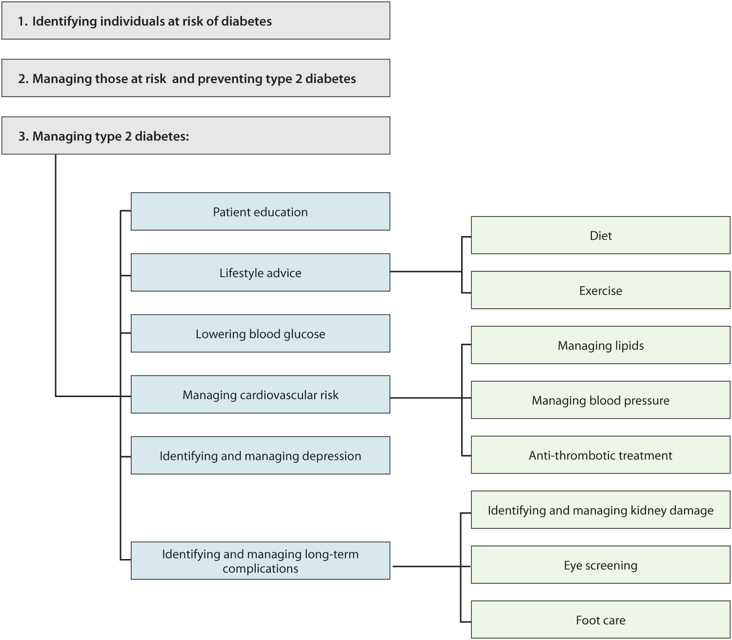 The Type 2 Diabetes Care Pathway - Diabetes Care Pathway Example (1500x1312), Png Download