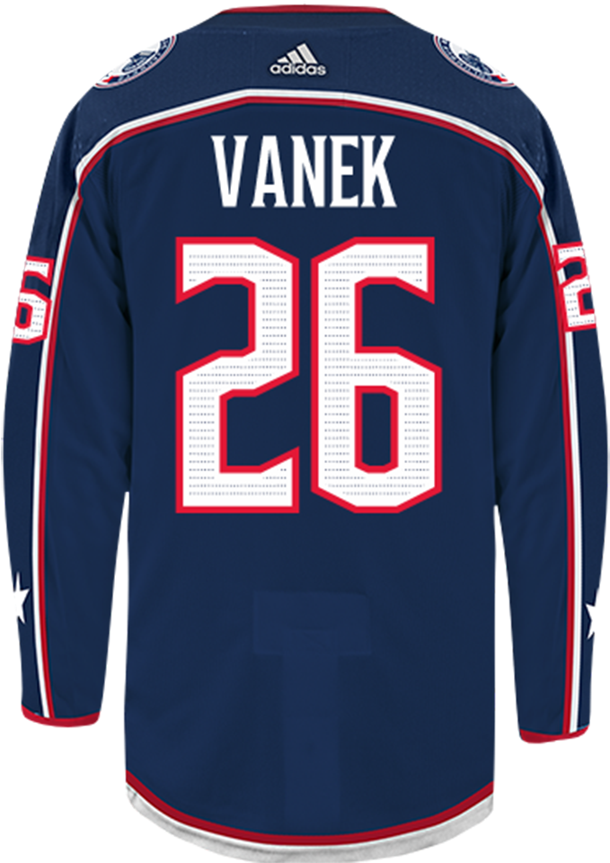 Thomas Vanek Columbus Blue Jackets - Adidas (910x1000), Png Download