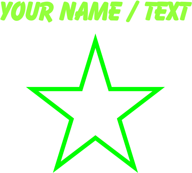 Favorite - Green Star Outline (700x700), Png Download