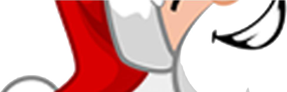 Santa Waving - Close-up (1102x315), Png Download