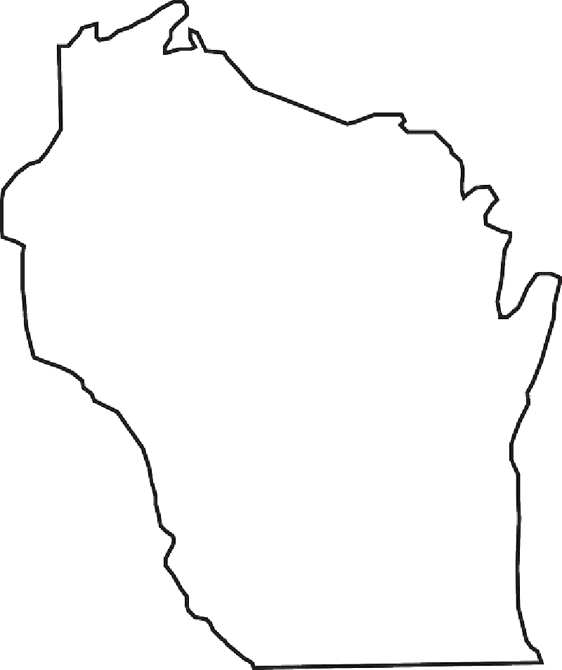 Northern Wi Vector Wisconsin Vector (800x953), Png Download