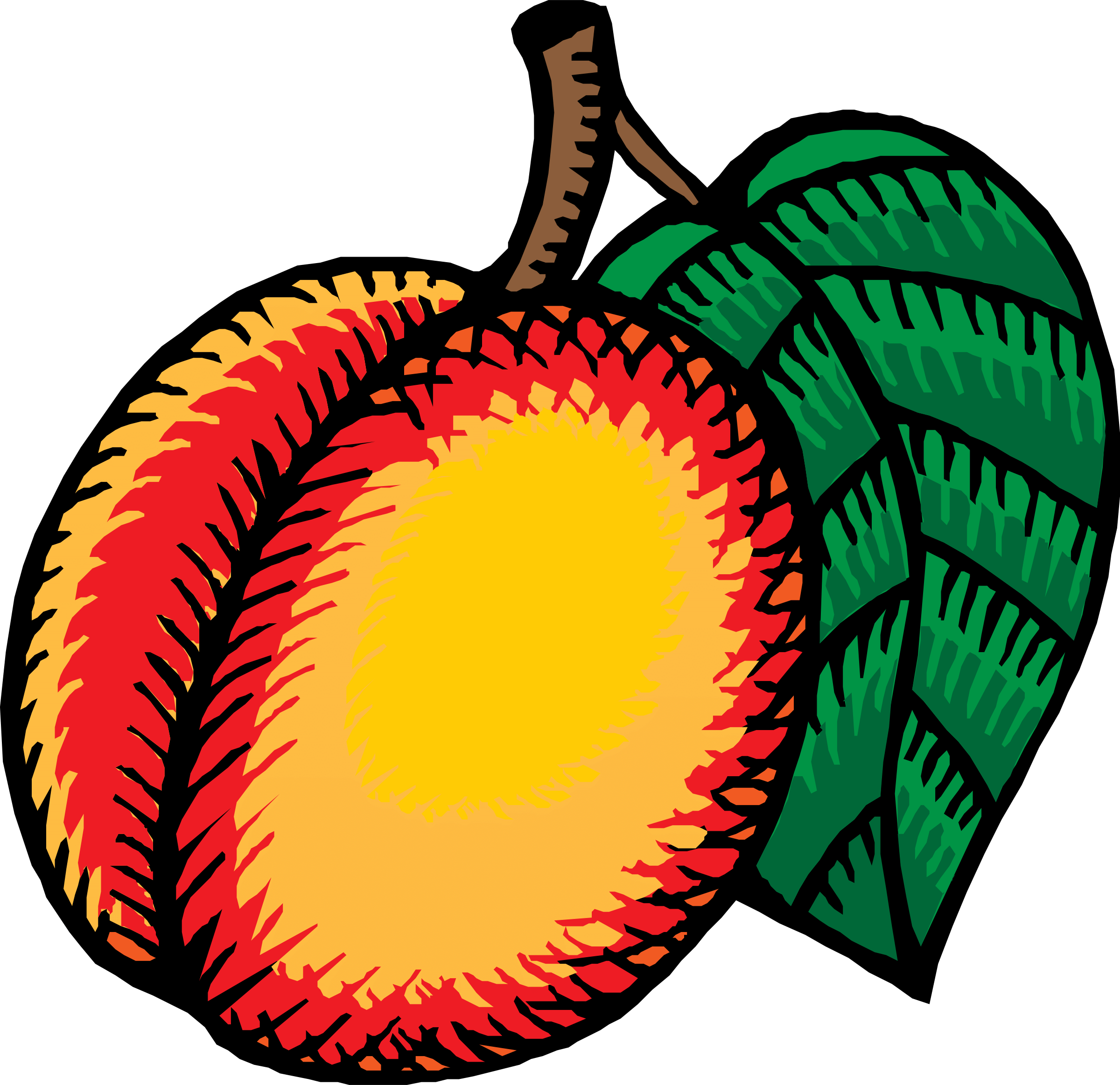 Avacado Tree Cliparts - Nectarines Clipart (2400x2326), Png Download