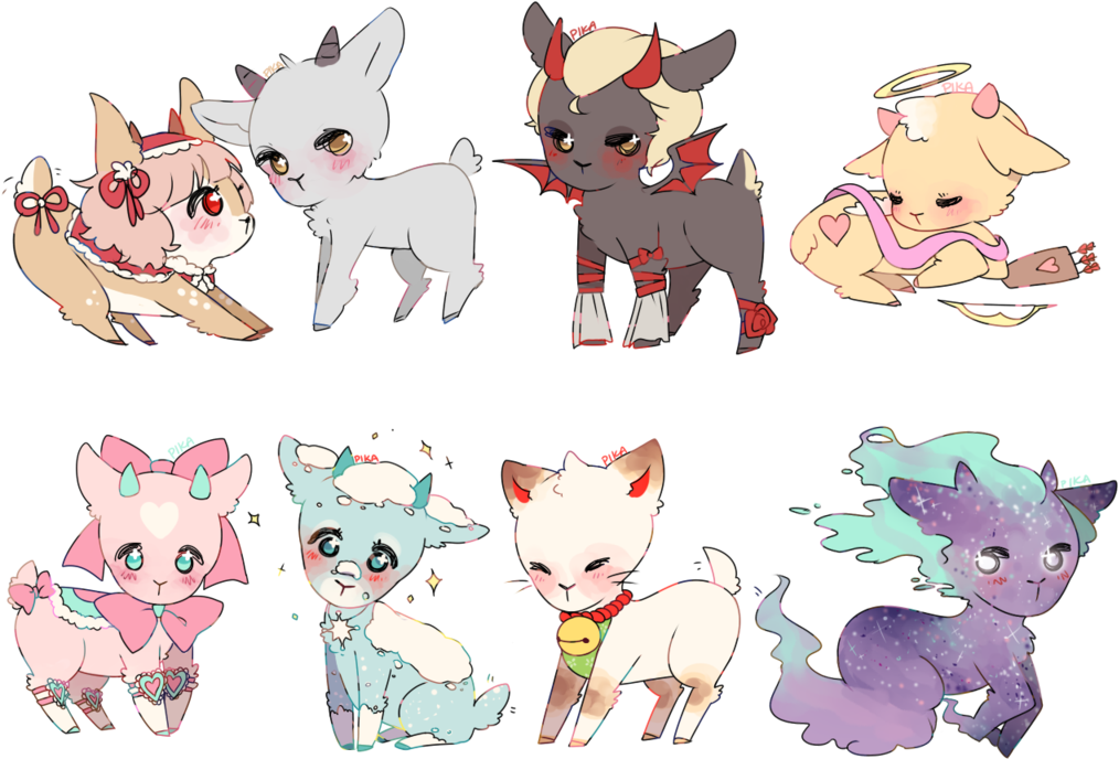 Goat Clipart Cute Anime - Cute Goat Anime (1024x768), Png Download