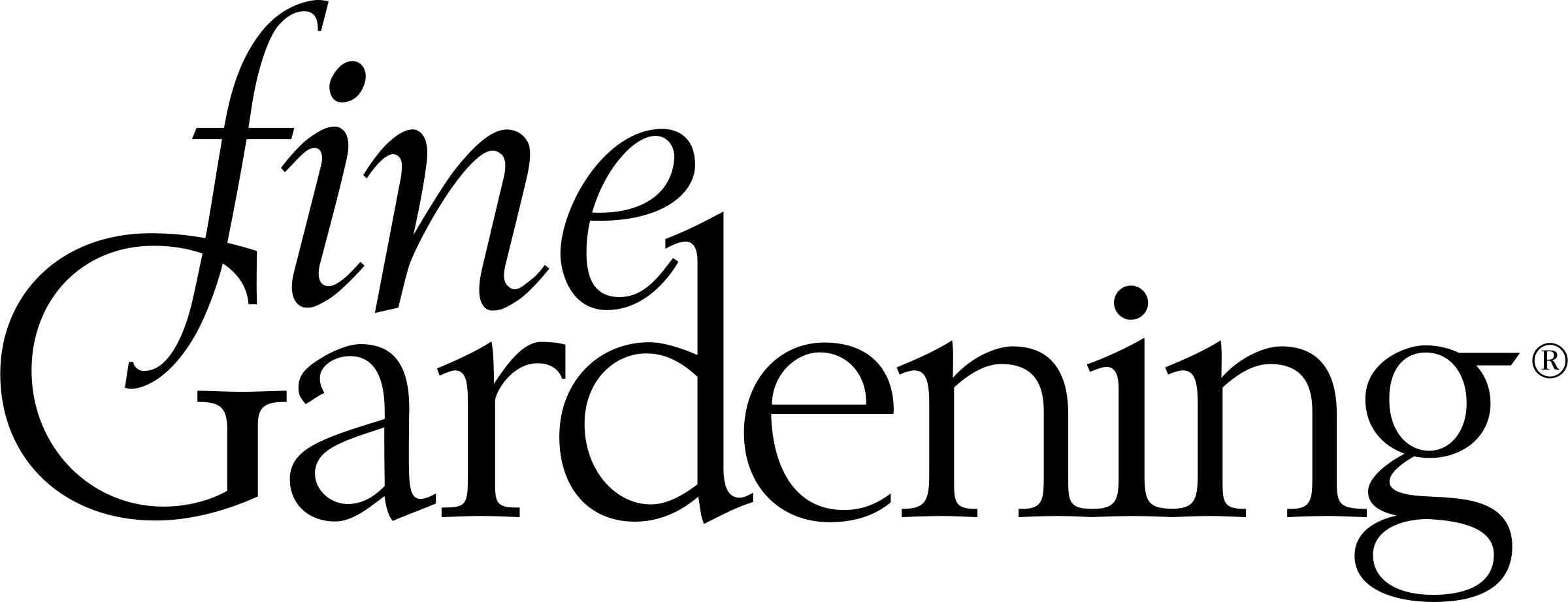 Fine Gardening Logo Png Transparent - Calligraphy (2400x922), Png Download