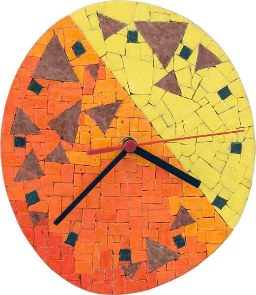 Red Abstract Clock - Circle (521x600), Png Download