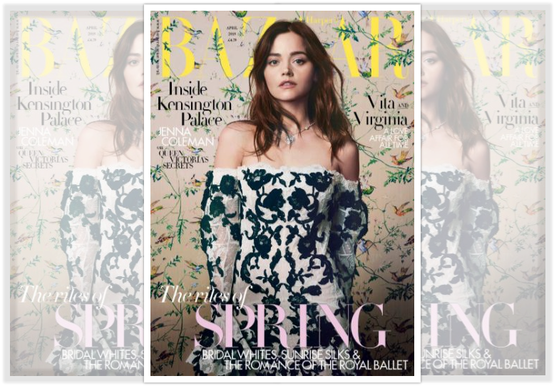 Harper's Bazaar Uk/ David Slijper - Jenna Coleman (1024x768), Png Download