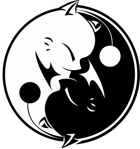 Yin Yang Mog - Final Fantasy Ying Yang (571x607), Png Download