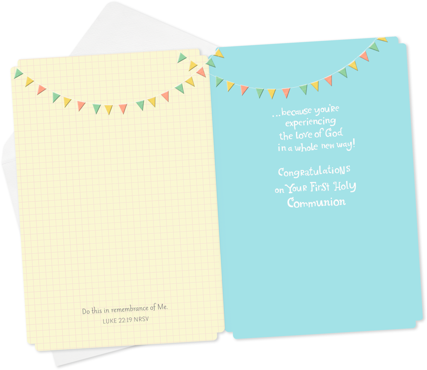 Children Playing First Communion Card For Godson - Paper (1470x1470), Png Download
