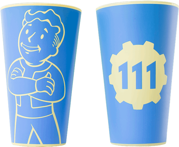 Vault Boy 2 Pack Tumblers - Pint Glass (600x600), Png Download
