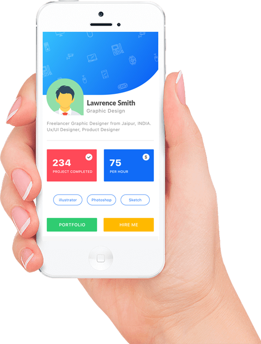 Fiverr Clone App Development - Mão Com Celular Png (526x693), Png Download