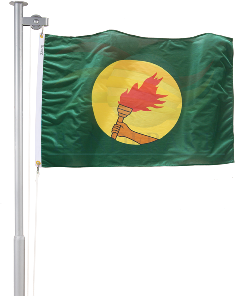 Bandeira Do Zaire - Bandeira Com Mastro Da Nigeria (600x600), Png Download
