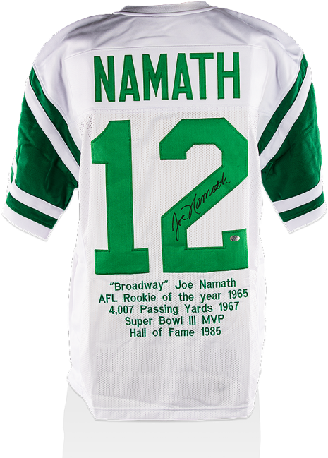 New York Jets Jersey - Joe Namath Jersey (650x665), Png Download