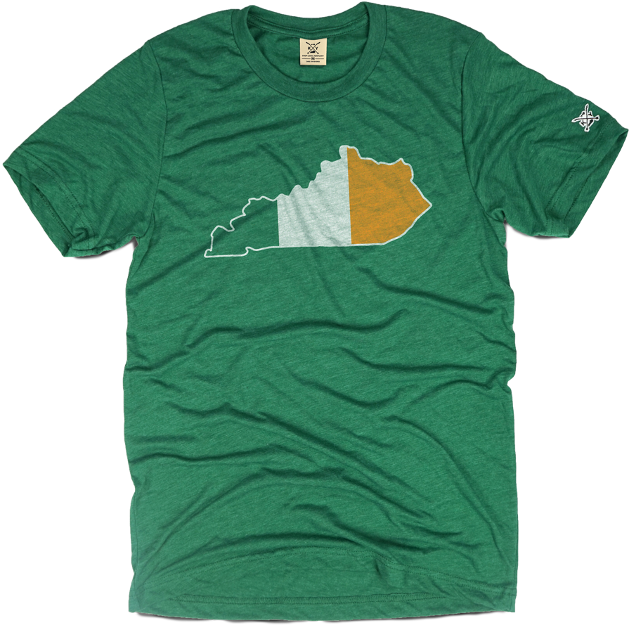 Irish Flag Kentucky Tee - Active Shirt (1000x1000), Png Download