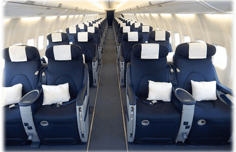 Business Class Private Jet Charter Services - Lufthansa Indvendigt (800x534), Png Download