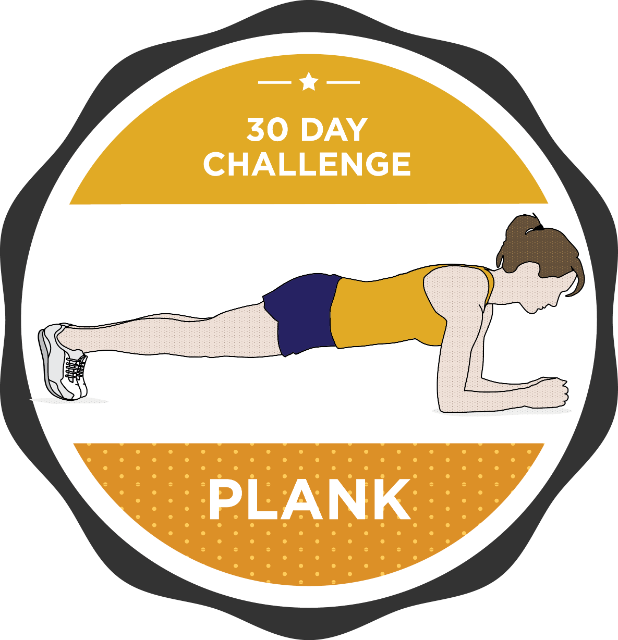 30-day Plank Challenge (618x640), Png Download