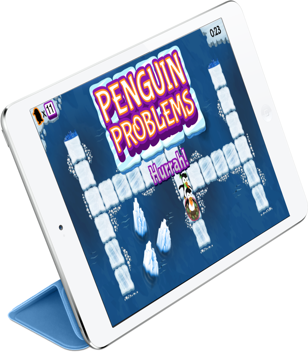 Help Penguins Ringo And Zayle Make Their Way Over Slippery - Tablet Computer (1024x1272), Png Download