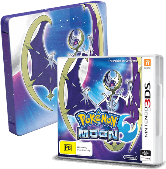 Pokémon Moon Steelbook - Pokemon Moon Decrypted Rom (600x600), Png Download