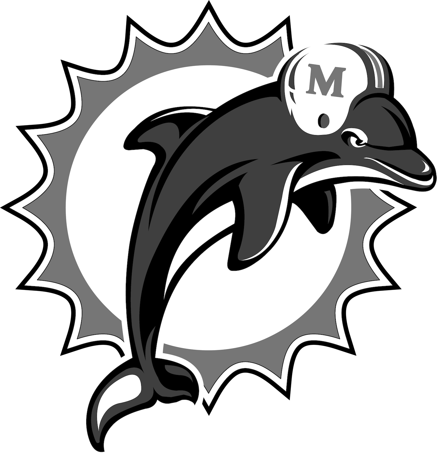 Miami Dolphins Png - 1997 Miami Dolphins Logo (1500x1556), Png Download