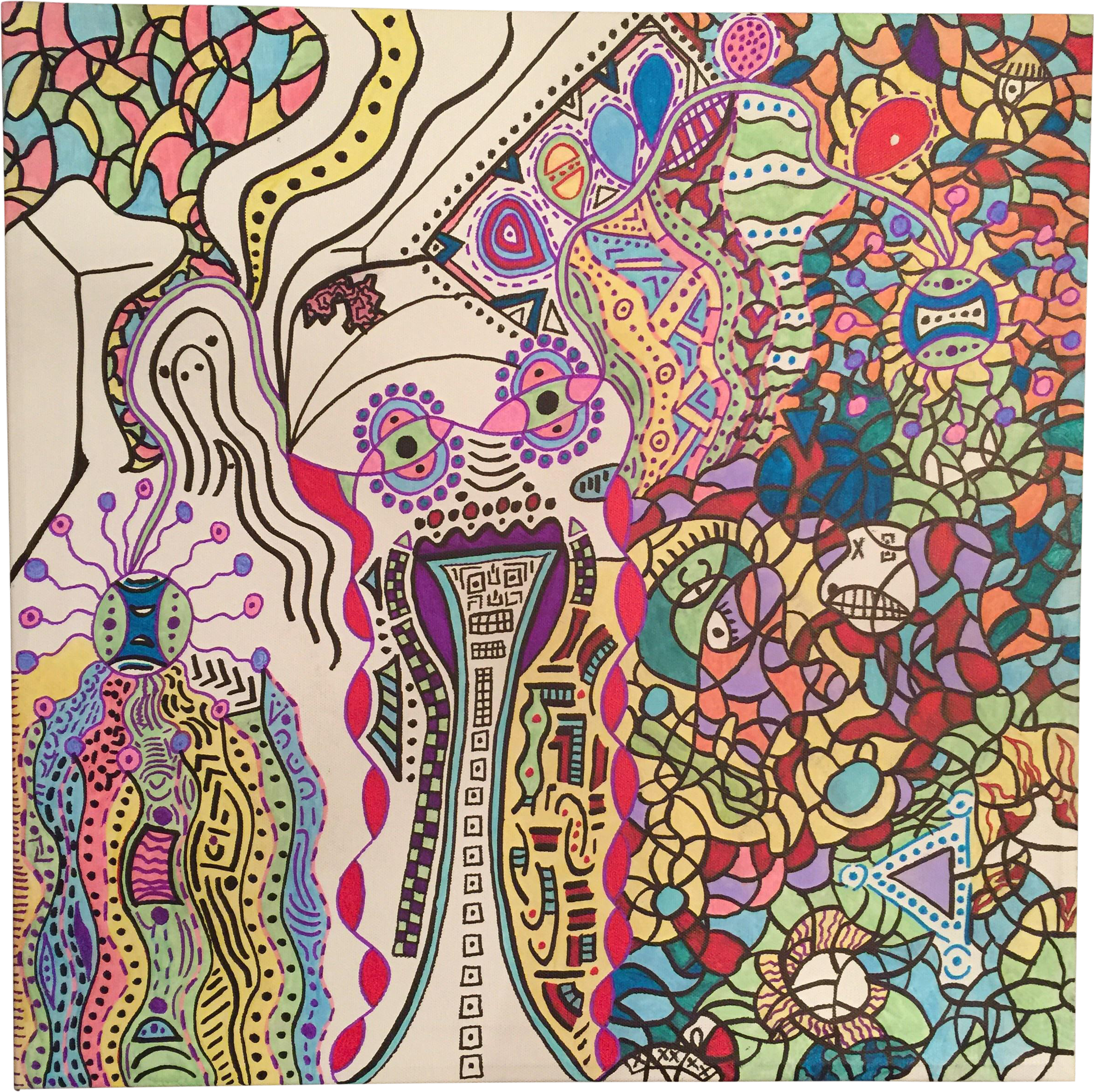 Drawn Triipy Boho - Motif (2624x2619), Png Download