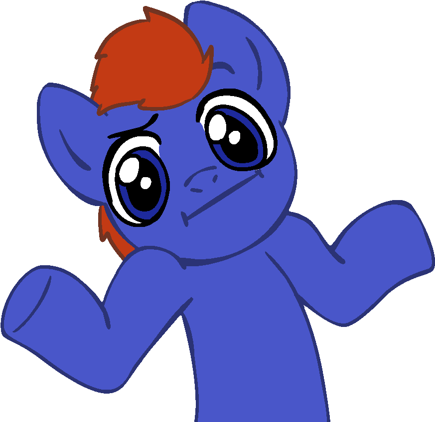 , Shrugpony Baffle ) - My Little Pony Dont Know Shrug (945x945), Png Download