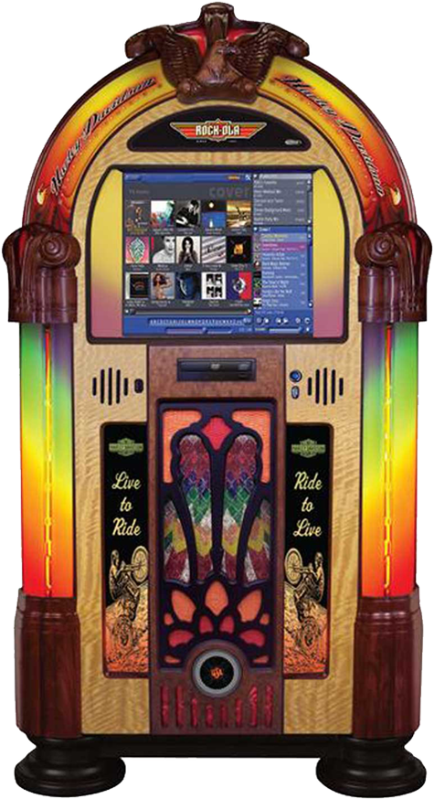 Rock-ola's Harley Davidson Music Center Jukebox, Licensed - Harley Davidson Jukebox Music Center (498x904), Png Download