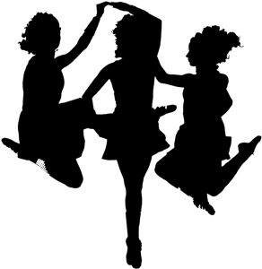 Irish Dancer Silhouette Clip Art - Irish Dancers Clip Art (320x377), Png Download