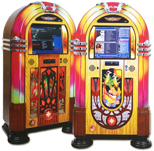 This Peacock Jukebox Now Futures The Popular And Saught - Rock-ola Peacock Cd Jukebox (498x495), Png Download