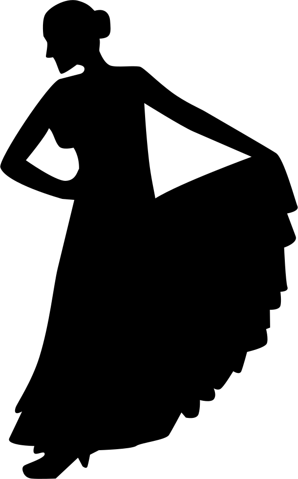 Flamenco Female Dancer Silhouette - Bailarina Flamenco Silueta (610x980), Png Download