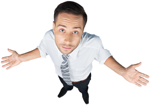 137kib, 550x398, Canva Portrait Of A Businessman Shrugging - Ignorance (550x398), Png Download