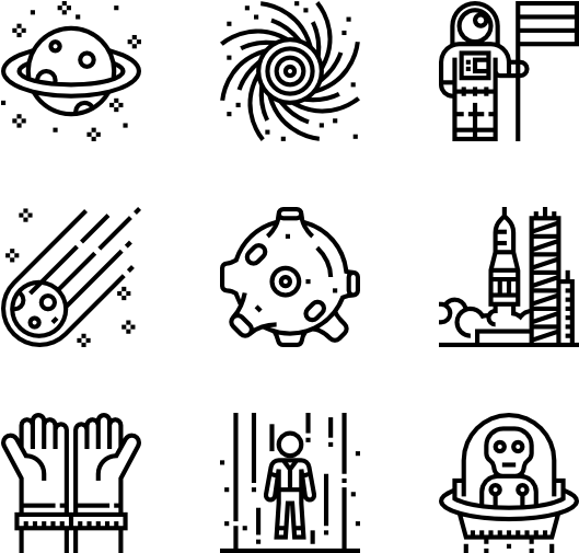 Astronauts And Space - Old School Tattoo Png (600x564), Png Download