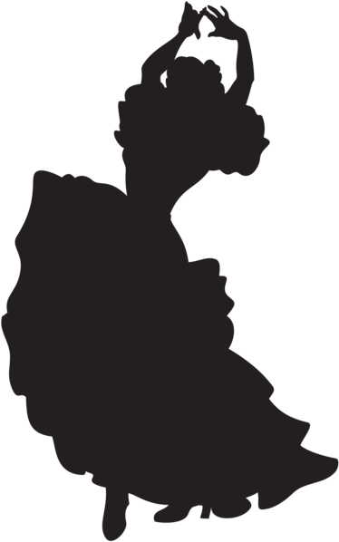 Spanish Dancer Silhouette Clip Art Image - Spanish Dancer Clipart (382x600), Png Download
