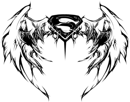 Image - Superman Logo With Wings Tattoo (500x367), Png Download