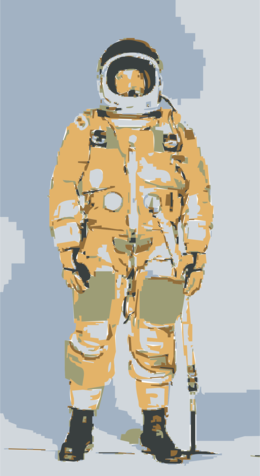 Space Suit Clipart - First Space Suit (260x476), Png Download