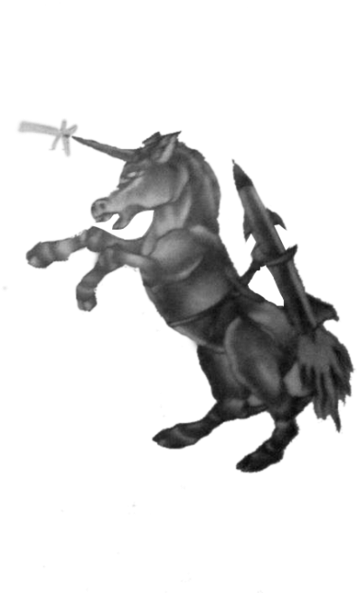 Lasercorn Tattoo Png - Stallion (500x667), Png Download