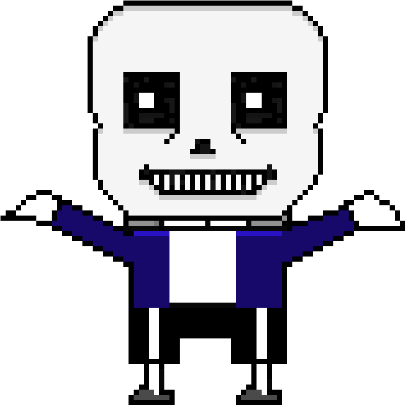 Sans Side Shrug - Pixel (930x830), Png Download