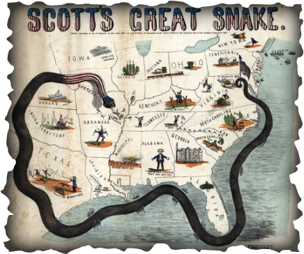 A Map Of The Anaconda Plan Https - Anaconda Plan (436x364), Png Download