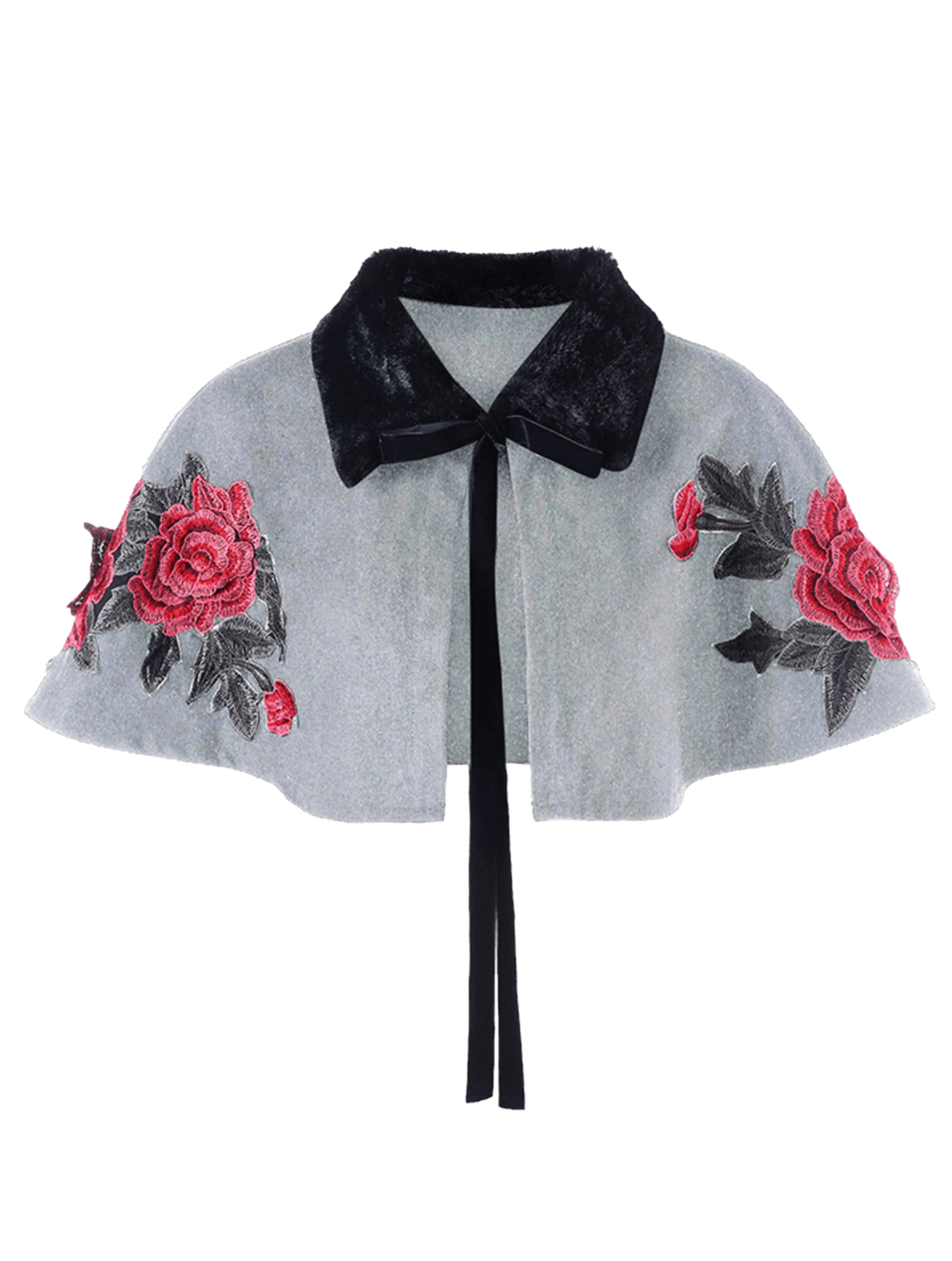 Faux Embroidery Size Fur Plus Panel Shrug Eab1rl - Embroidery (1450x1920), Png Download