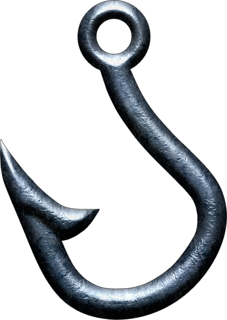 Fish Hook Png - Fish Hook Png Transparent (460x647), Png Download