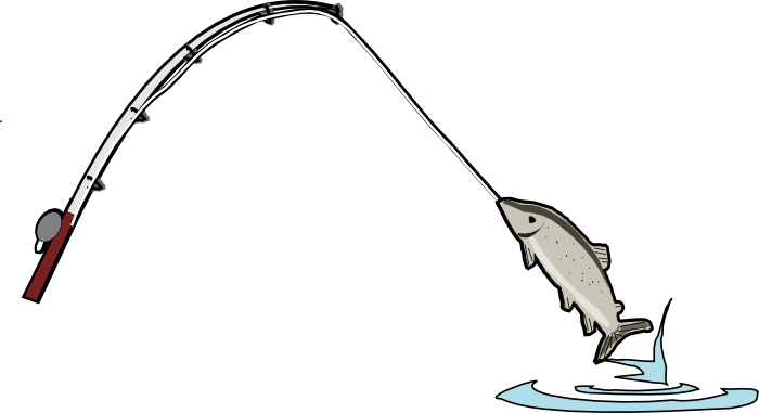 Cartoon Fishing Image - Fishing Rod Png (700x381), Png Download