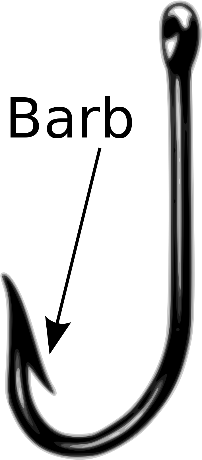 Fishing Hook Barb (1200x1988), Png Download