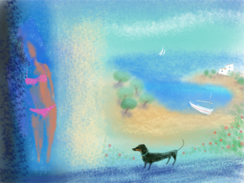 Spanish Interior - Painting (500x375), Png Download