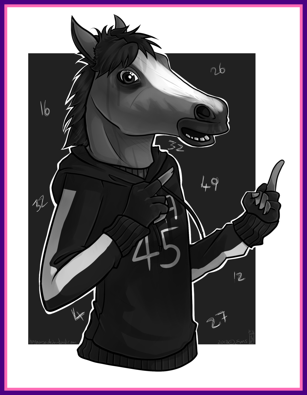 Party Mask Horse Mask Party Inspiring Horse Fingers - Cry Of Fear Simon Fan Art (1074x1381), Png Download